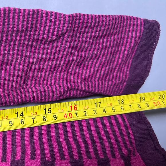 Title Nine Vibrant Pink and Purple Striped Knit Top Women's Size M - Picture 3 of 6